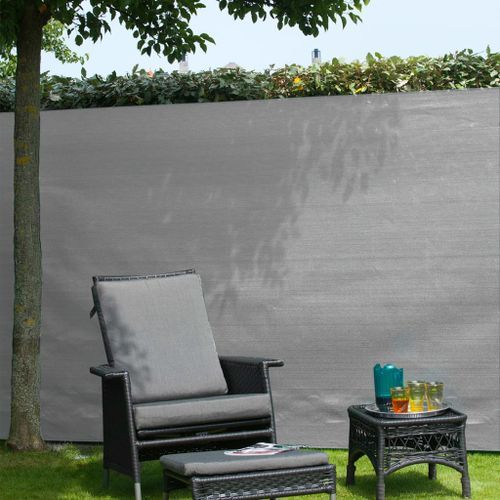 Nature Brise-vue de jardin PE 1 x 3 m Gris - Photo n°3; ?>