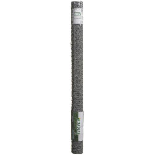 Nature Grillage métallique hexagonal 0,5x2,5 m 25 mm Acier galvanisé - Photo n°3; ?>