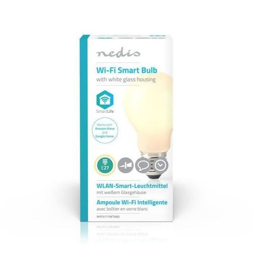 NEDIS Ampoule LED Intelligente Wi-Fi - E27 - 5 W - 500 lm - Blanc - Photo n°3; ?>