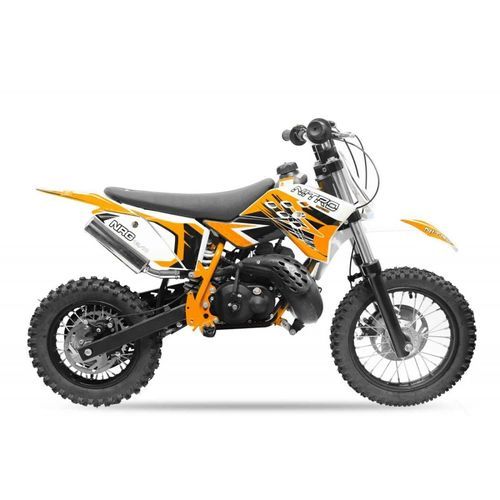 NRG50 49cc orange 12/10 Moto cross enfant moteur 9cv kick starter - Photo n°3; ?>