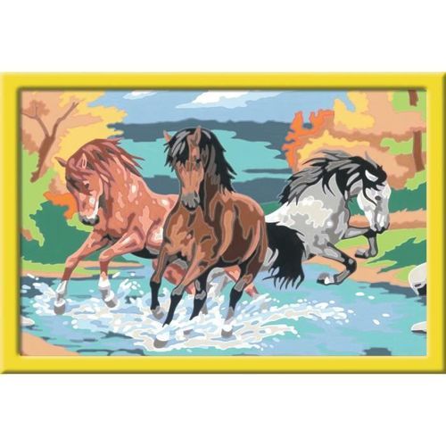 Numéro d'art - grand format - Horde de chevaux - Ravensburger - Kit complet de Peinture au numéro - Des 9 ans - Photo n°2; ?>