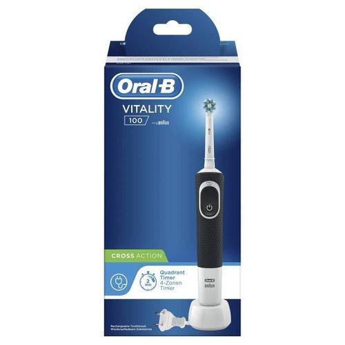 Oral-B- Brosse a dent électrique rechargeable Braun Vitality 100 Cross action - Photo n°2; ?>