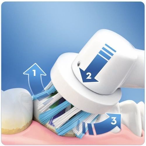 Oral-B PRO 600 3D Brosse a dents électrique par BRAUN - Blanc - Photo n°2; ?>