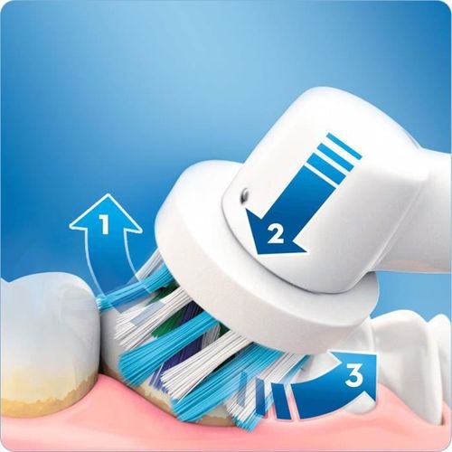 Oral-B Vitality 100 Cross Action Brosse a Dents Électrique - nettoyage 2D - Photo n°3; ?>