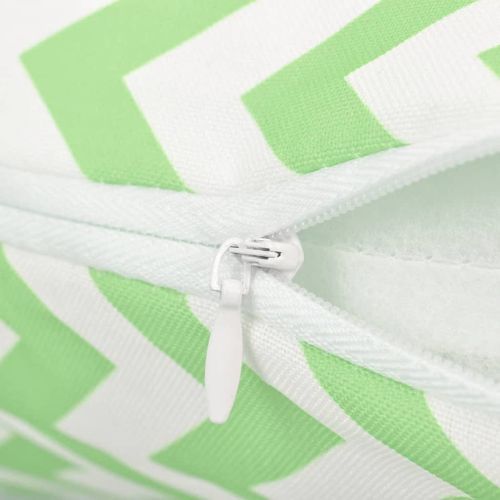 Oreiller d'extérieur 4 pcs Impression Zigzag 45x45cm Vert pomme - Photo n°3; ?>