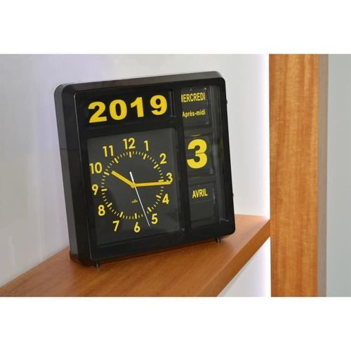 ORIUM Horloge a date a volets Visual - Caracteres grand format - Grande lisibilité - Photo n°3; ?>