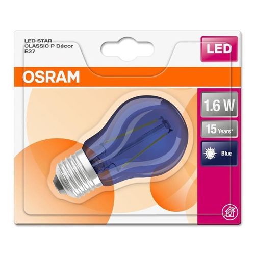 OSRAM Ampoule déco LED sphérique E27 - Bleue - Photo n°3; ?>