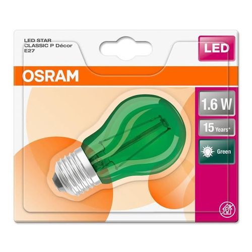 OSRAM Ampoule déco LED sphérique E27 - Verte - Photo n°3; ?>