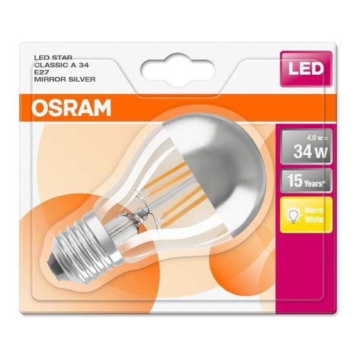 OSRAM Ampoule déco LED standard E27 - 4 W - Blanc chaud - Photo n°3; ?>
