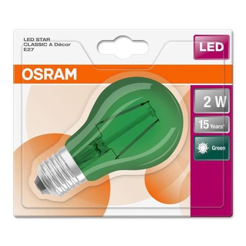 OSRAM Ampoule déco LED standard E27 - Verte - Photo n°3; ?>