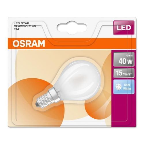 OSRAM Ampoule LED E14 sphérique dépolie 4 W équivalent a 40 W lumiere du jour - Photo n°3; ?>