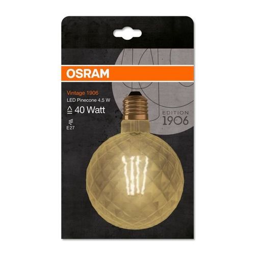 OSRAM Ampoule LED E27 ananas Vintage Edition 1906 - 4,5 W - Ambré - Photo n°3; ?>