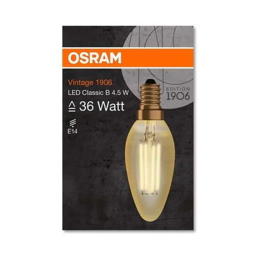 OSRAM Ampoule LED flamme E14 Vintage Edition 1906 - 4,5 W - Ambré - Photo n°3; ?>