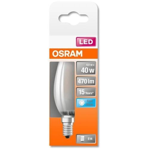 OSRAM Ampoule LED Flamme verre dépoli - 4 W = 40 W - E14 - Blanc froid - Photo n°2; ?>
