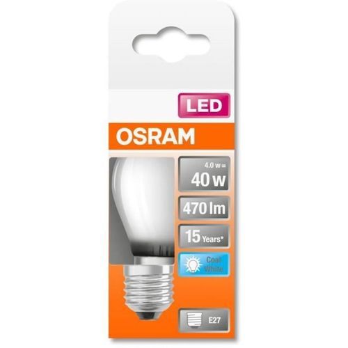 OSRAM Ampoule LED Sphérique verre dépoli - 4 W = 40 W - E27 - Blanc froid - Photo n°2; ?>