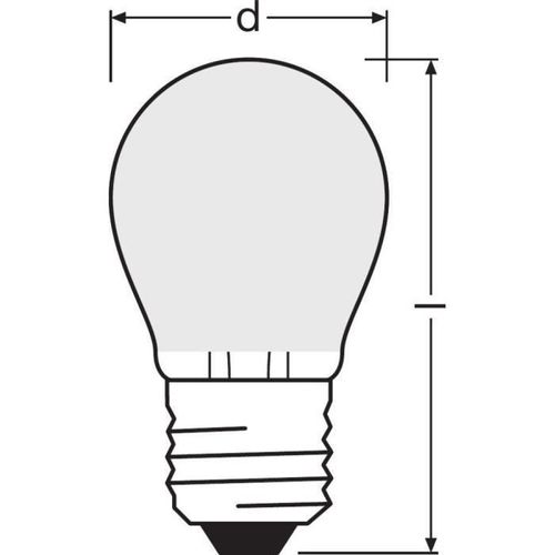 OSRAM Ampoule LED Sphérique verre dépoli - 7 W = 60 W - E27 - Blanc chaud - Photo n°3; ?>
