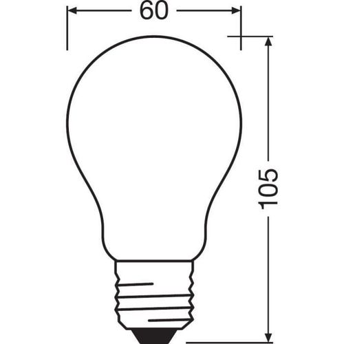 OSRAM Ampoule LED Standard verre jaune déco - 2,5W équivalent 15 E27 - Blanc chaud - Photo n°2; ?>