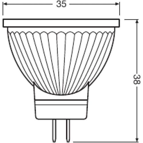 OSRAM Spot MR11 LED 36° verre variable 4,5W=35 GU4 chaud - Photo n°3; ?>