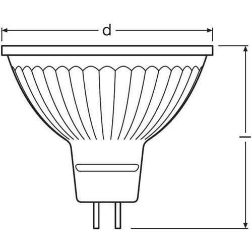 OSRAM Spot MR16 LED 36° verre variable - 3,4W équivalent 20W GU5.3 - Blanc chaud - Photo n°2; ?>