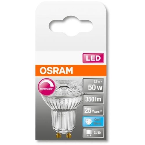 OSRAM Spot PAR16 LED 36° verre variable 5,5W=50 GU10 froid - Photo n°2; ?>