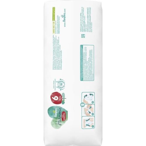 PAMPERS 18 Couches-Culottes Harmonie Nappy Pants Taille 6 - Photo n°2; ?>