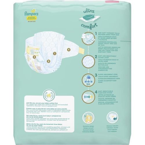PAMPERS 23 Couches Premium Protection Taille 4 - Photo n°2; ?>