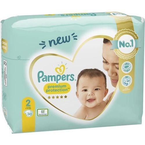 PAMPERS 30 Couches Premium Protection Taille 2 - Photo n°2; ?>