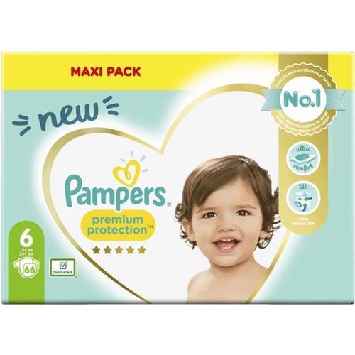 PAMPERS 66 Couches Premium Protection Taille 6 - Photo n°2; ?>