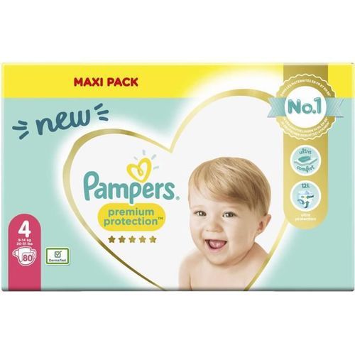 PAMPERS 80 Couches Premium Protection Taille 4 - Photo n°2; ?>