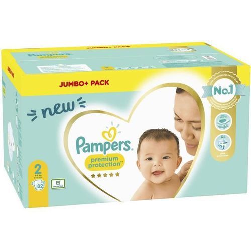 PAMPERS 82 Couches Premium Protection Taille 2 - Photo n°2; ?>