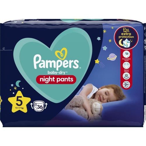 PAMPERS Baby-Dry Night Pants pour la nuit Taille 5 - 36 Couches-culottes - Photo n°3; ?>