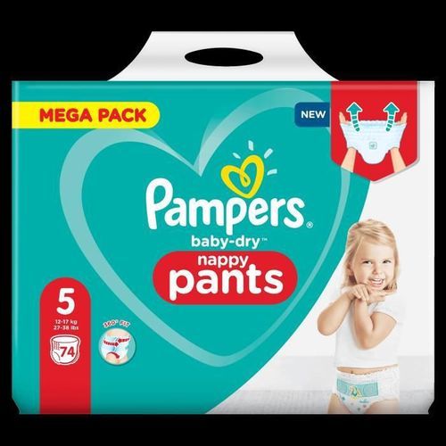 PAMPERS Baby-dry pants Couches-culottes taille 5 (12-17kg) 74