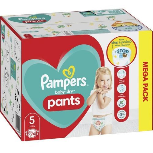 PAMPERS Baby-Dry Pants Taille 5 - 74 Couches-Culottes - Photo n°2; ?>