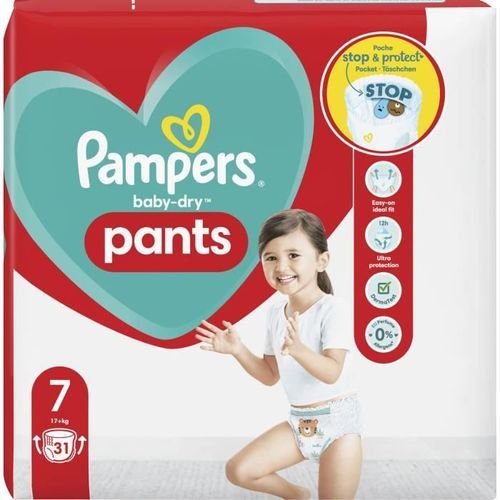 PAMPERS Baby-Dry Pants Taille 7 - 31 Couches-culottes - Photo n°2; ?>