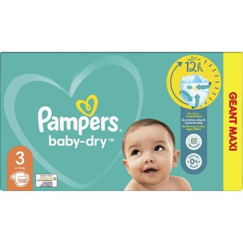 PAMPERS Baby-Dry Taille 3 - 108 Couches - Photo n°2; ?>