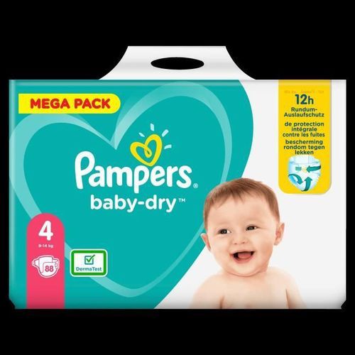 Pampers Baby-Dry Taille 4, 88 Couches - Photo n°2; ?>
