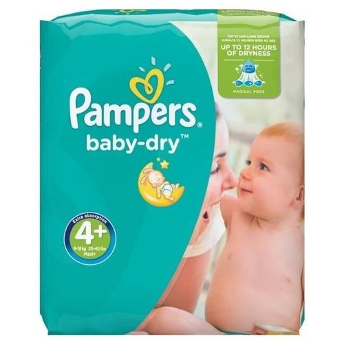 PAMPERS Baby Dry Taille 4+ - 9 a 18kg - 152 couches - Format pack 1 mois - Photo n°2; ?>