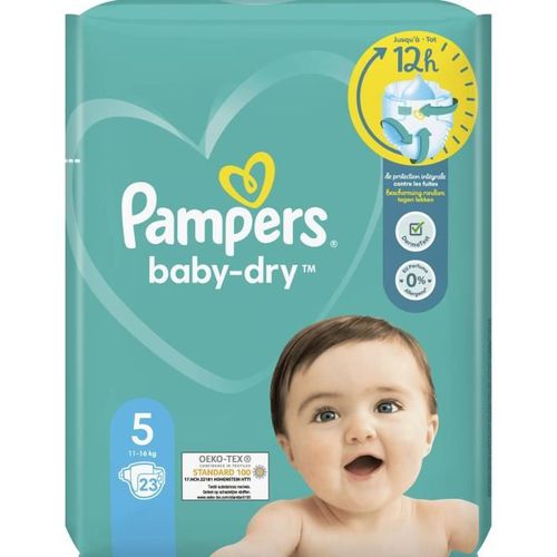 PAMPERS Baby-Dry Taille 5 - 23 Couches - Photo n°2; ?>