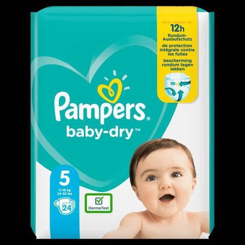 Pampers Baby-Dry Taille 5, 24 Couches - Photo n°2; ?>
