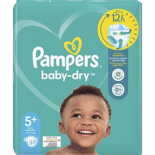 PAMPERS Baby-Dry Taille 5+ - 37 Couches - Photo n°2; ?>