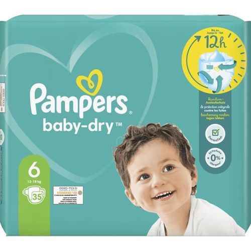 PAMPERS Baby-Dry Taille 6 - 35 Couches - Photo n°2; ?>