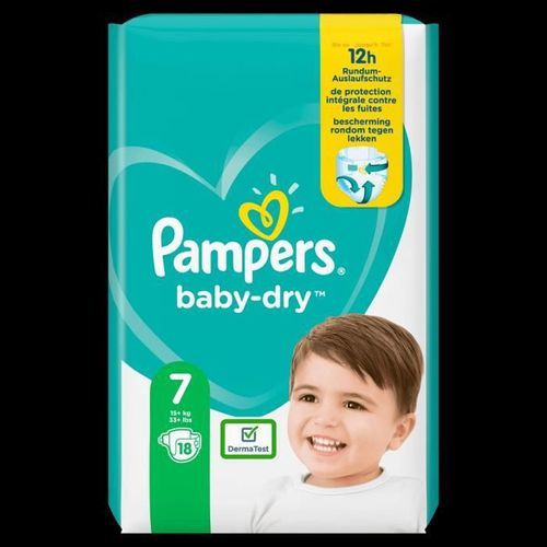 Pampers Baby-Dry Taille 7, 18 Couches - Photo n°2; ?>