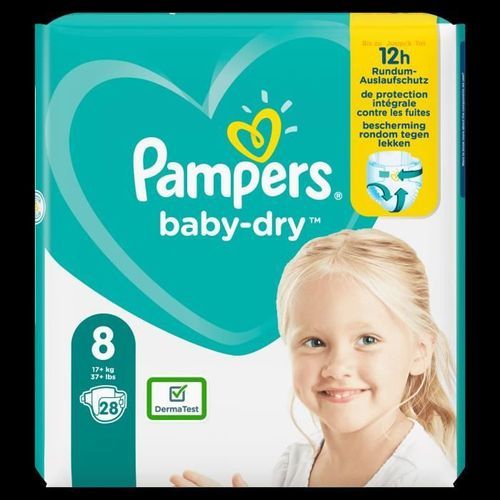 Pampers Baby-Dry Taille 8, 28 Couches - Photo n°2; ?>