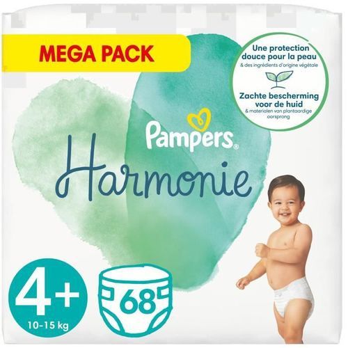 PAMPERS Harmonie Taille 4+ - 68 Couches - Photo n°2; ?>