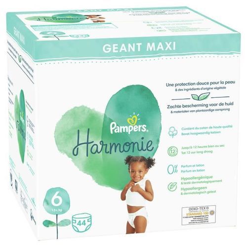 PAMPERS Harmonie Taille 6 - 44 Couches - Photo n°3; ?>
