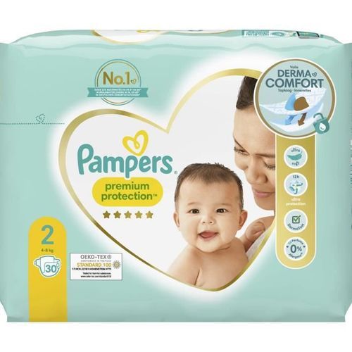 PAMPERS Premium Protection Taille 2 - 30 Couches - Photo n°2; ?>