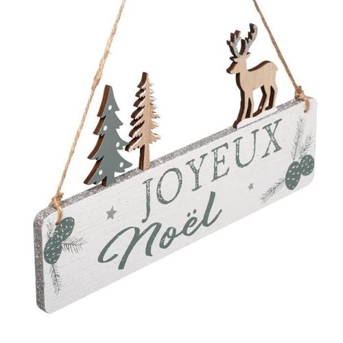 Pancarte bois Noël Renne - L29 cm - Photo n°2; ?>
