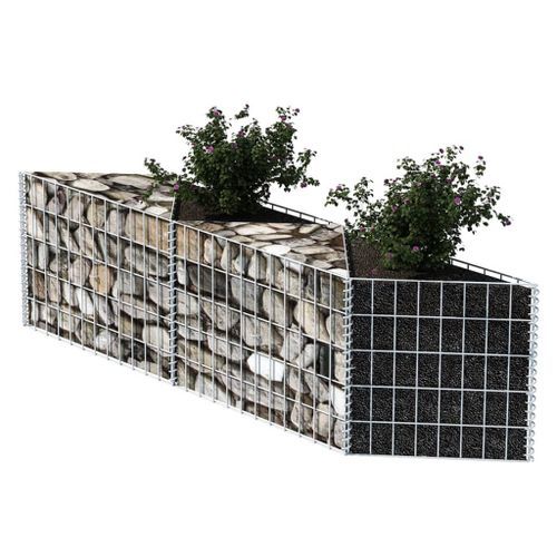 Panier de gabion Acier galvanisé 120x30x50 cm - Photo n°3; ?>