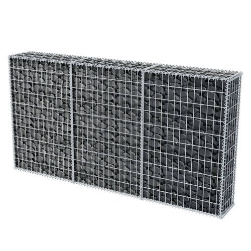 Panier de gabion Acier galvanisé 200x30x100 cm - Photo n°3; ?>