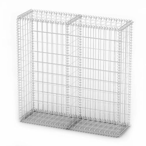 Panier de gabion avec couvercle Fil galvanisé 100 x 100 x 30 cm - Photo n°2; ?>